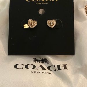 Coach Heart Earrings YG
